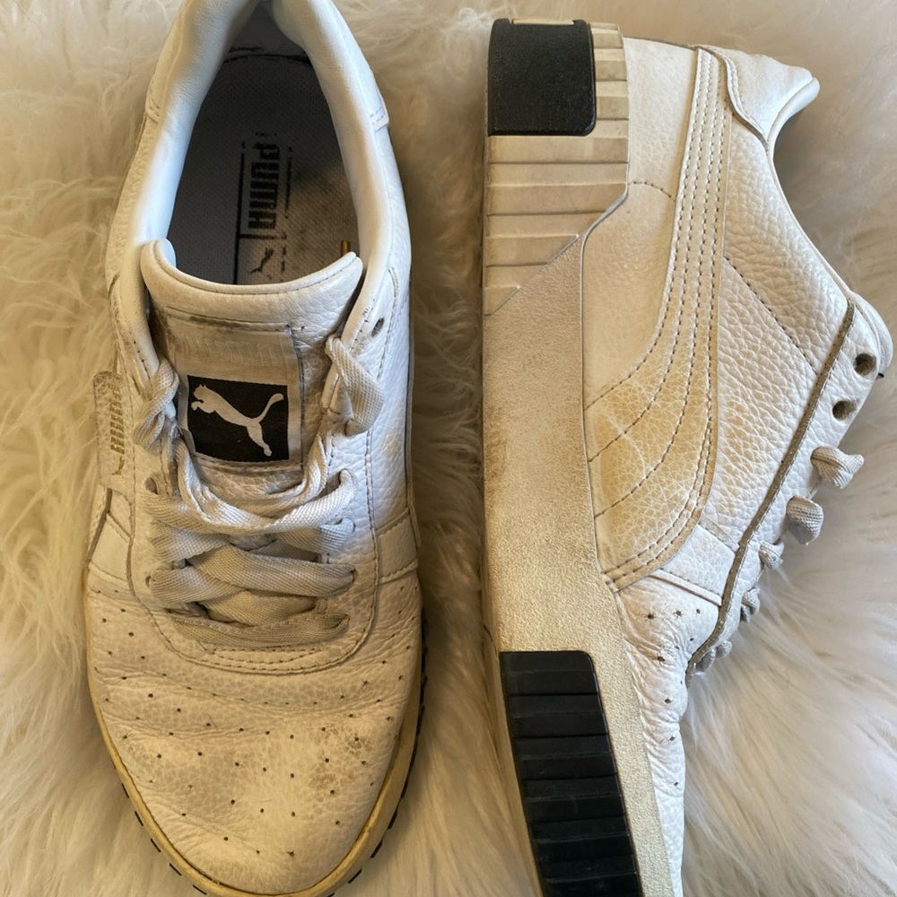 Puma Cali Women’s White and Black Sneakers. Size 7